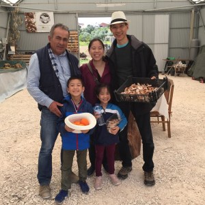 enjoying a tour in a mushroom farm