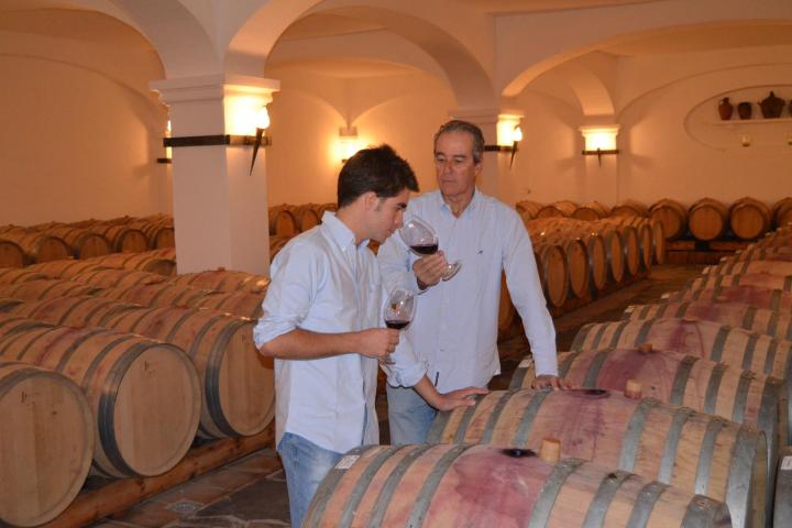 tasting wine in Évora