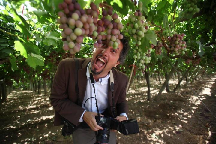 Enjoying a tour in a vineyard