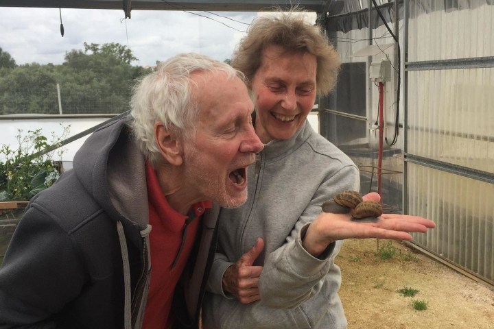 People enjoying a snail experience
