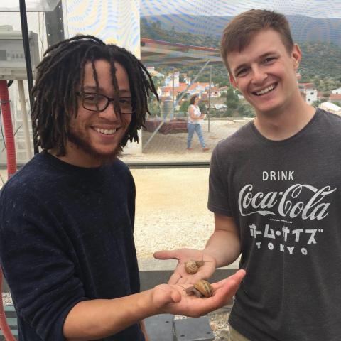 People enjoying a snail experience