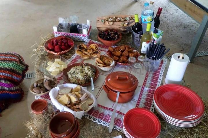 table with food