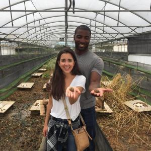 People enjoying a snail experience
