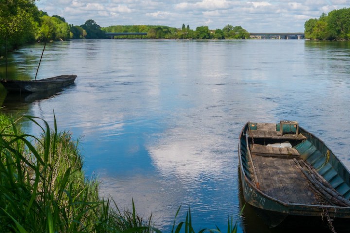 a lake and a boat