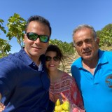 a couple of people posing for the camera