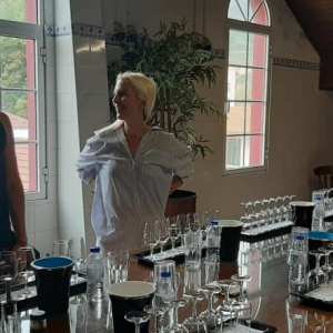 a person standing in front of a window