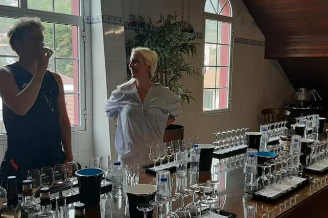 a person standing in front of a window