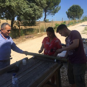 enjoying a tour in a mushroom farm