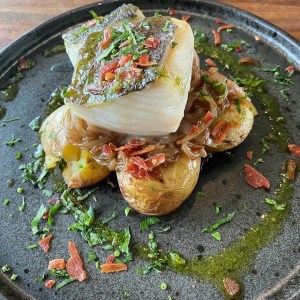 a plate of food with broccoli