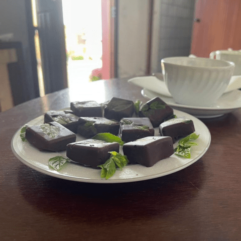a plate of food on a table