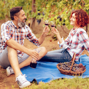 picnic with wine