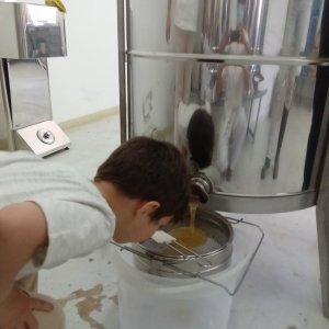 a person sitting on a table