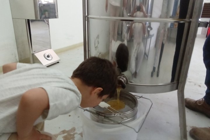 a person sitting on a table