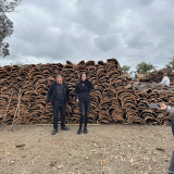 Group exploring cork farm and learning sustainable harvesting
