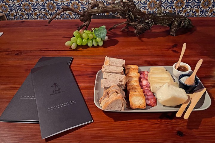 food on a wooden table