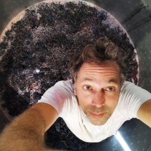 a man sitting on a pan