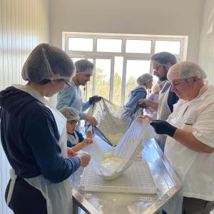 Fresh goat cheese workshop in a traditional Portuguese dairy