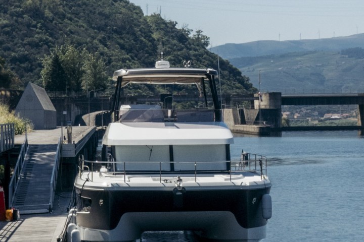 Douro River landscape with vineyards and calm waters