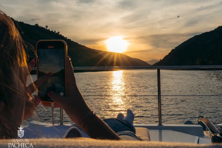 Golden hour boat tour Douro Valley with wine experience