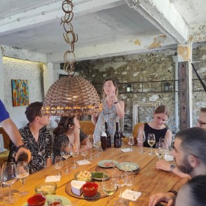 Port wine tasting with cheese and bread Douro Portugal