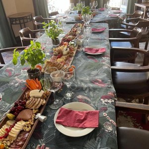 Traditional Alentejo aperitif with bread cheese and wine
