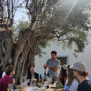 Alentejo dinner with wine and local food outdoors