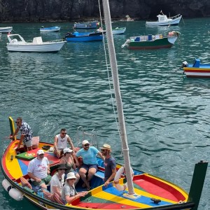 Madeira boat tour traditional wooden boat Atlantic
