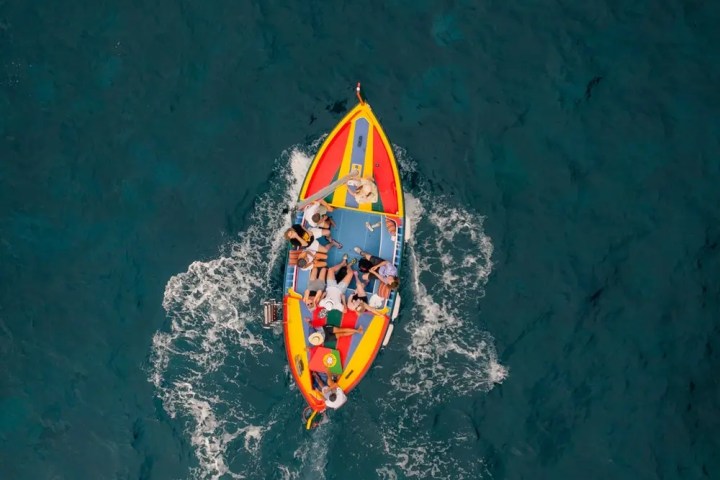 Madeira boat tour traditional wooden boat Atlantic