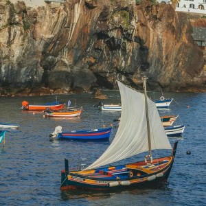 Madeira boat tour traditional wooden boat Atlantic