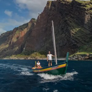 Madeira boat tour traditional wooden boat Atlantic