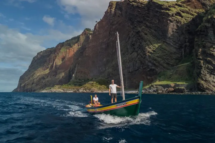 Madeira boat tour traditional wooden boat Atlantic
