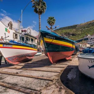 Câmara de Lobos fishing village harbor Madeira