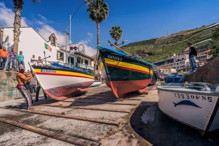 Câmara de Lobos fishing village harbor Madeira