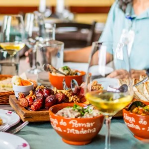 Traditional Madeira lunch countryside estate
