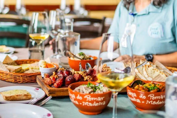 Traditional Madeira lunch countryside estate