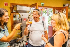 Enjoying a traditional Madeiran lunch in a countryside estate after a nature experience in Madeira.