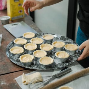 Puff pastry preparation pastel de nata workshop
