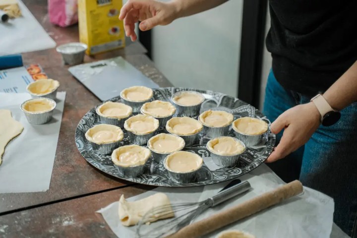 Puff pastry preparation pastel de nata workshop