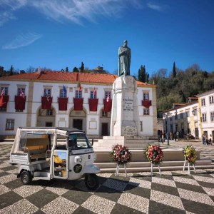 Tuk tuk tour in historic Tomar Portugal
