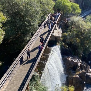 Corgo Walkways wooden trail waterfall Portugal