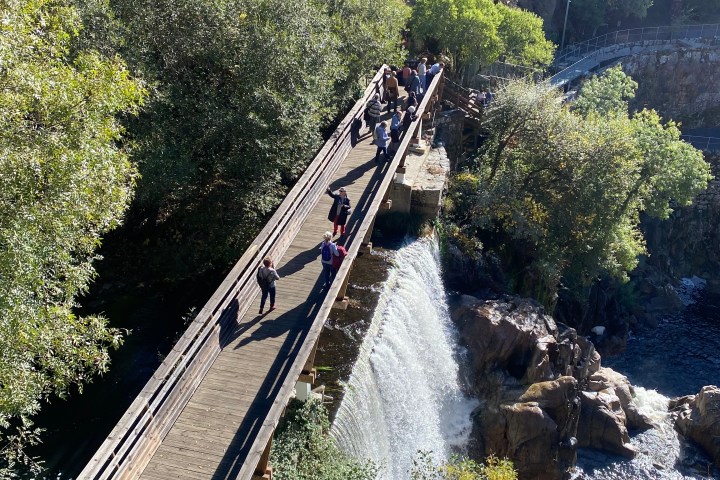 Corgo Walkways wooden trail waterfall Portugal