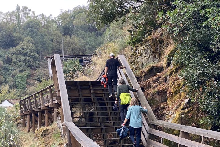 Corgo Walkways wooden trail waterfall Portugal