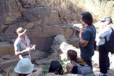 Outdoor guided visit to prehistoric rock art panels in the Côa Valley, Northern Portugal