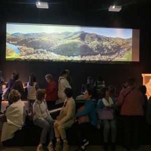 Côa Museum building set into the hillside above the Côa River valley in Vila Nova de Foz Côa
