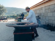 Open fire dinner Douro wine region