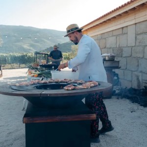 Open fire dinner Douro wine region