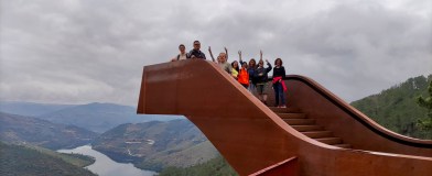 Scenic viewpoint over the Tua River at Ujo in Northern Portugal