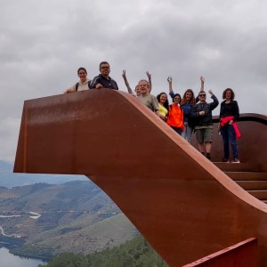 Scenic viewpoint over the Tua River at Ujo in Northern Portugal