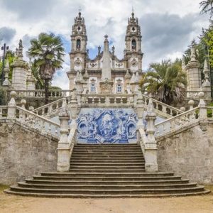 Baroque staircase of Our Lady of Remedies Sanctuary in Lamego, Portugal