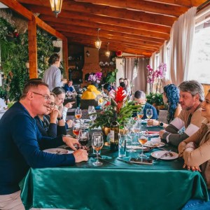 Sharing meal with local family Madeira
